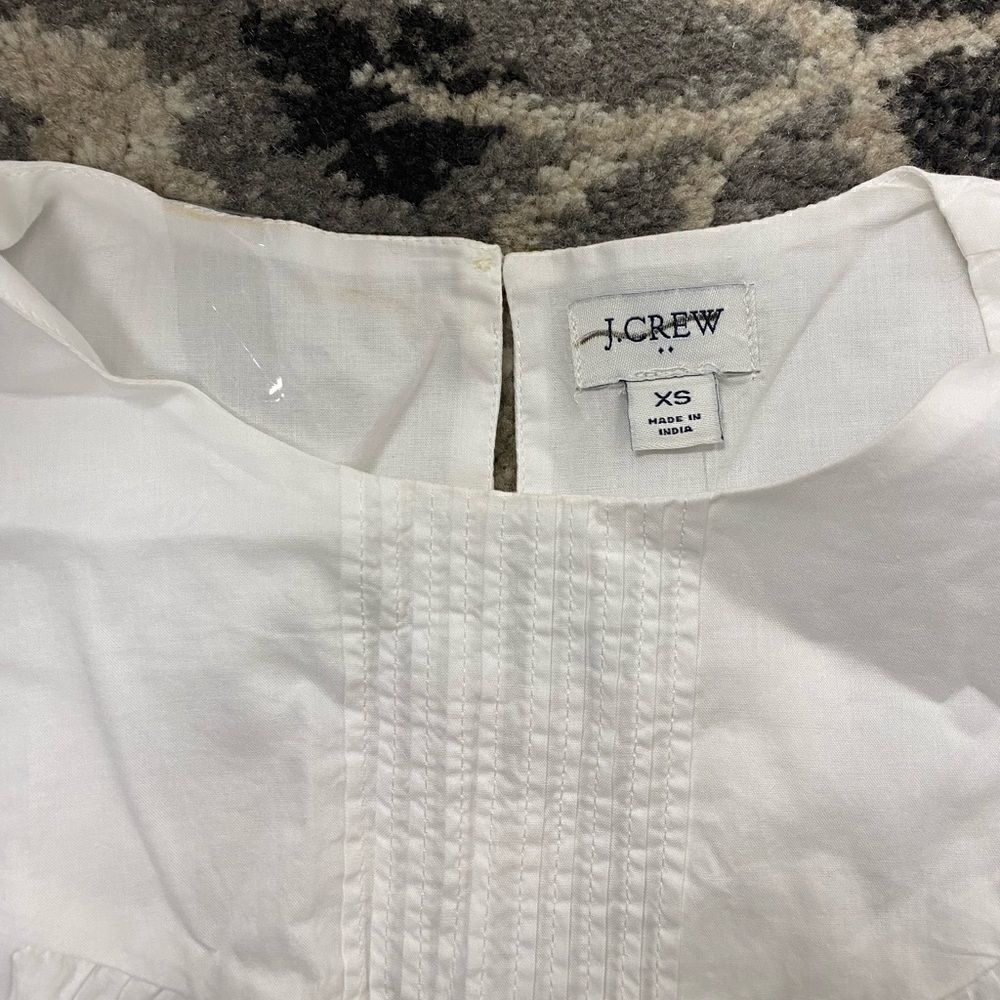J. Crew Factory Pleated ruffle top Item BA746* - Picture 4 of 4
